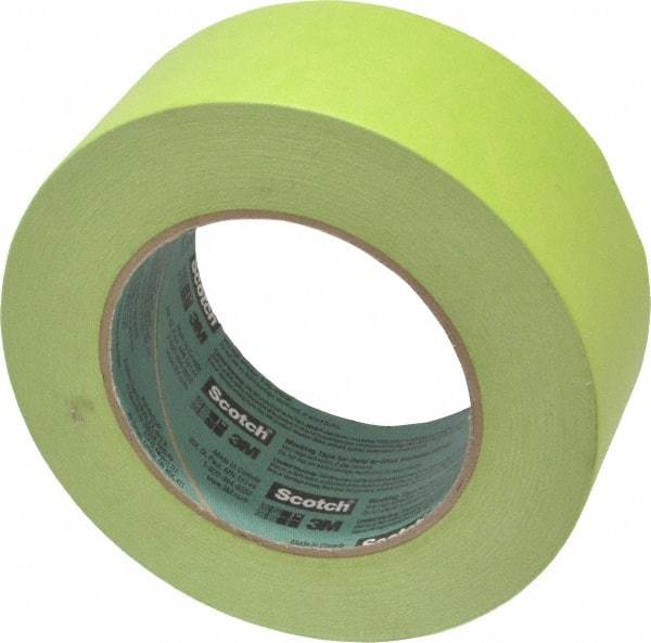 3M - 2" Wide x 60 Yd Long Green Crepe Paper Masking Tape - Series 2060, 6 mil Thick, 24 In/Lb Tensile Strength - All Tool & Supply