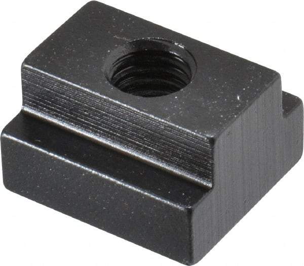 TE-CO - 1/2-13 Blind Tapped T Slot Nut - 11/16" Slot Width, 1-1/8 x 7/16" Base Width x Height, 1-1/4 x 3/4" OAL x Height - All Tool & Supply