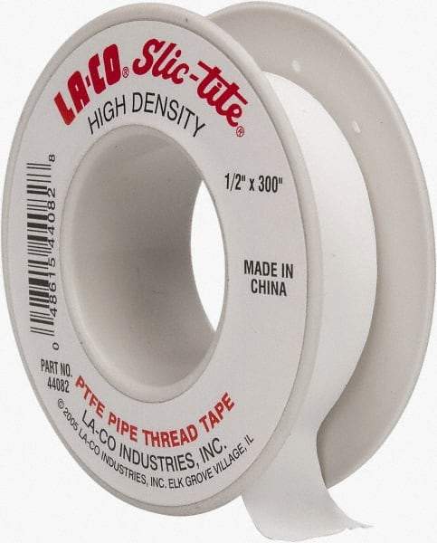 LA-CO - 1" Wide x 300" Long General Purpose Pipe Repair Tape - 3 mil Thick, -450 to 550°F, White - All Tool & Supply