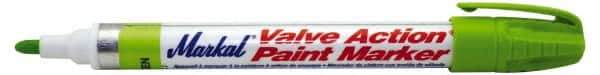 Markal - Light Green Lead-Free Paint Marker - Fiber Tip, Alcohol Base Ink - All Tool & Supply