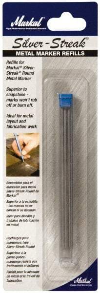 Markal - Metallic Silver Graphite Petroleum Base Marker - Fine Tip - All Tool & Supply