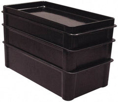 MFG Tray - 150 Lb Load Capacity Black Fiberglass Tote Container - Stacking, 22" Long x 12" Wide x 1.3" High - All Tool & Supply