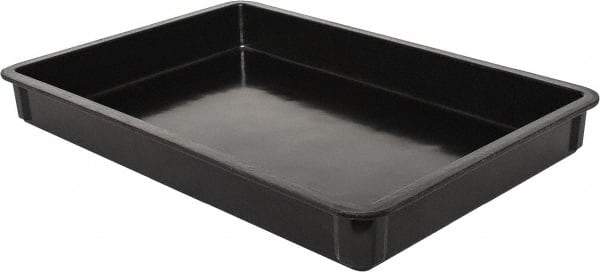 MFG Tray - 400 Lb Load Capacity Black Fiberglass Tote Container - Stacking, 25.8" Long x 17.8" Wide x 3" High - All Tool & Supply