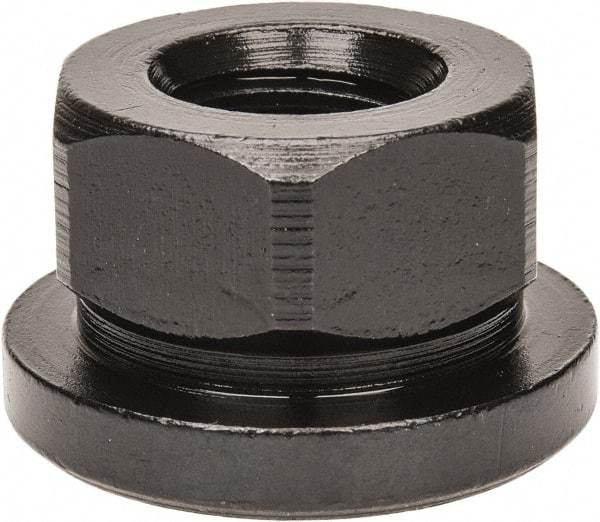 TE-CO - 1/2-13, 1-1/8" Flange Diam, 11/16" High, 7/8" Across Flats, Flange Nut - Grade 12L14 Steel, Black Oxide Finish, 3/16" Flange Height, TCMAI - All Tool & Supply