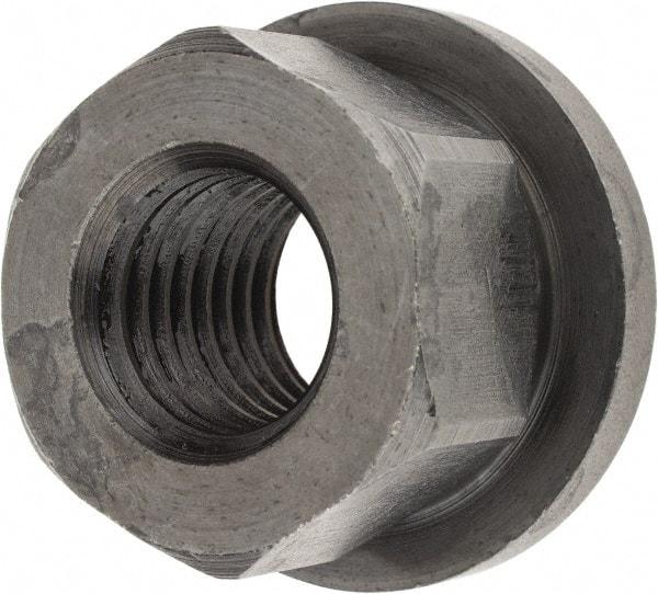 TE-CO - 3/4-10, 1-5/8" Flange Diam, 1" High, 1-1/4" Across Flats, Flange Nut - Grade 12L14 Steel, Black Oxide Finish, 1/4" Flange Height, TCMAI - All Tool & Supply