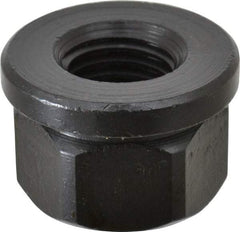 TE-CO - 7/8-9, 1-3/4" Flange Diam, 1-1/8" High, 1-7/16" Across Flats, Flange Nut - Grade 12L14 Steel, Black Oxide Finish, 1/4" Flange Height, TCMAI - All Tool & Supply