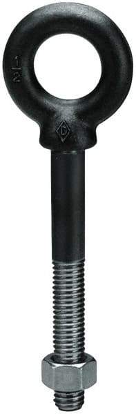 Gibraltar - 1,200 Lb Capacity, Steel, 3/8 Thread, Lifting Eye Bolt - Partially Threaded, 4-1/2" Shank, 1-1/2" Thread Length, Shoulder - All Tool & Supply