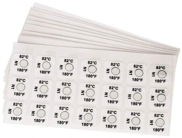 Tempil - 127°C Temp Indicating Label - 1 Rating - All Tool & Supply