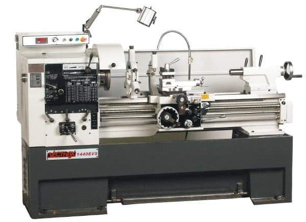 Vectrax - 14" Swing, 39-5/16" Between Centers, 220 Volt, Triple Phase Engine Lathe - 7MT Taper, 5 hp, 20 to 2,500 RPM, 2" Bore Diam, 45" Deep x 68" High x 90" Long - All Tool & Supply