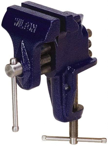 Wilton - 3" Jaw Width x 2-1/2" Jaw Opening Capacity, 2-5/8" Throat Depth, Bench & Pipe Combination Vise - 3/8" Max Pipe Capacity, Stationary Base, Clamp-On Attachment, Cast Iron - All Tool & Supply