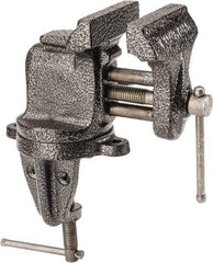 Columbian - 3" Jaw Width x 2-1/2" Jaw Opening Capacity, 2-5/8" Throat Depth, Bench & Pipe Combination Vise - 3/8" Max Pipe Capacity, Swivel Base, Clamp-On Attachment, Cast Iron - All Tool & Supply