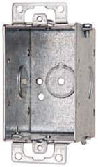 Cooper Crouse-Hinds - 1 Gang, (5) 1/2" Knockouts, Steel Rectangle Switch Box - 3" Overall Height x 2" Overall Width x 2-1/2" Overall Depth - All Tool & Supply