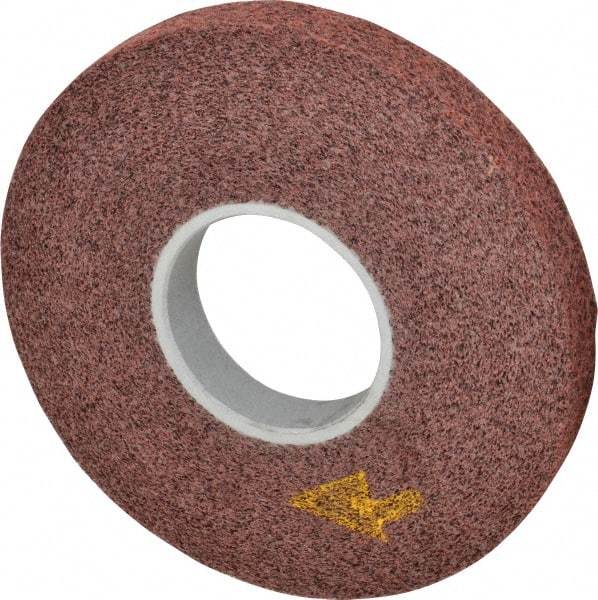 3M - 8" Diam, 1" Face Width, 3" Center Hole, Medium Grade, Aluminum Oxide Deburring Wheel - Convolute, Soft Density 4 Grade, 4,500 RPM - All Tool & Supply