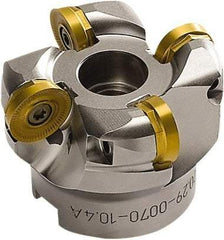 Seco - 3" Cut Diam, 0.394" Max Depth, 1" Arbor Hole, 4 Inserts, RP.. 2006 Insert Style, Indexable Copy Face Mill - 5,100 Max RPM, 2" High, Through Coolant - All Tool & Supply