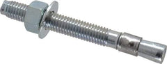 Red Head - 1/2 Inch Diameter, 1/2-13 Inch Thread, 4-1/2 Inch Overall Length, Grade 3, Wedge Expansion Concrete Anchor - Steel, Zinc Plated, 3 Inch Thread Length, Tie Wire Head, 1/2 Inch Drill - All Tool & Supply