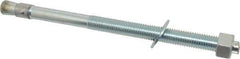 Red Head - 5/8 Inch Diameter, 5/8-11 Inch Thread, 10 Inch Overall Length, Grade 3, Wedge Expansion Concrete Anchor - Steel, Zinc Plated, 5-3/4 Inch Thread Length, Tie Wire Head, 5/8 Inch Drill - All Tool & Supply