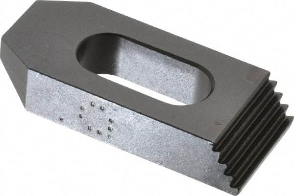 TE-CO - 1/2" Stud, Steel, Plain Strap Clamp - 11/16" Travel, 2-1/2" OAL x 1-1/8" Wide x 1/2" High, Black Oxide Finish, Tapered Nose - All Tool & Supply