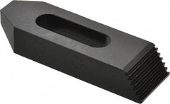 TE-CO - 1/2" Stud, Steel, Plain Strap Clamp - 1-5/16" Travel, 4" OAL x 1-1/4" Wide x 3/4" High, Black Oxide Finish, Tapered Nose - All Tool & Supply