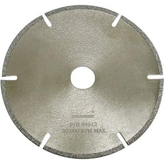 Dynabrade - 4-1/2" Diam, 3/8" Arbor Hole Diam, 6 Tooth Wet & Dry Cut Saw Blade - Diamond-Tipped, Standard Round Arbor - All Tool & Supply