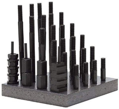 TE-CO - 38 Piece, 3/4-10 Stud, 7/8" T Slot, T Nut & Stud Kit - 1-1/2" T-Slot Nut Width, 3, 4, 5, 6, 7, 8" Stud Lengths - All Tool & Supply