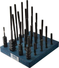 TE-CO - 38 Piece, 3/8-16 Stud, 1/2" T Slot, T Nut & Stud Kit - 7/8" T-Slot Nut Width, 3, 4, 5, 6, 7, 8" Stud Lengths - All Tool & Supply