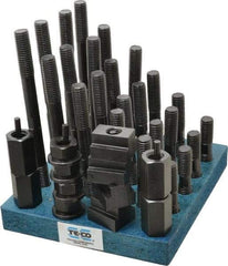 TE-CO - 38 Piece, 5/8-11 Stud, 13/16" T Slot, T Nut & Stud Kit - 1-1/4" T-Slot Nut Width, 3, 4, 5, 6, 7, 8" Stud Lengths - All Tool & Supply