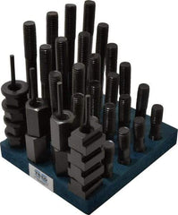 TE-CO - 38 Piece, 3/4-10 Stud, 13/16" T Slot, T Nut & Stud Kit - 1-1/4" T-Slot Nut Width, 3, 4, 5, 6, 7, 8" Stud Lengths - All Tool & Supply