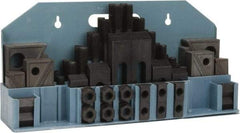 Value Collection - 52 Piece Fixturing Step Block & Clamp Set with 1" Step Block, 11/16" T-Slot, 5/8-11 Stud Thread - 1-1/8" Nut Width, 3, 4, 5, 6, 7 & 8" Stud Lengths - All Tool & Supply