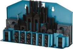 TE-CO - 52 Piece Fixturing Step Block & Clamp Set with 1" Step Block, 9/16" T-Slot, 1/2-13 Stud Thread - 7/8" Nut Width, 3, 4, 5, 6, 7 & 8" Stud Lengths - All Tool & Supply