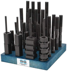 TE-CO - 41 Piece, 5/8-11 Stud, T Nut & Stud Kit - 3, 4, 5, 6, 7, 8" Stud Lengths - All Tool & Supply