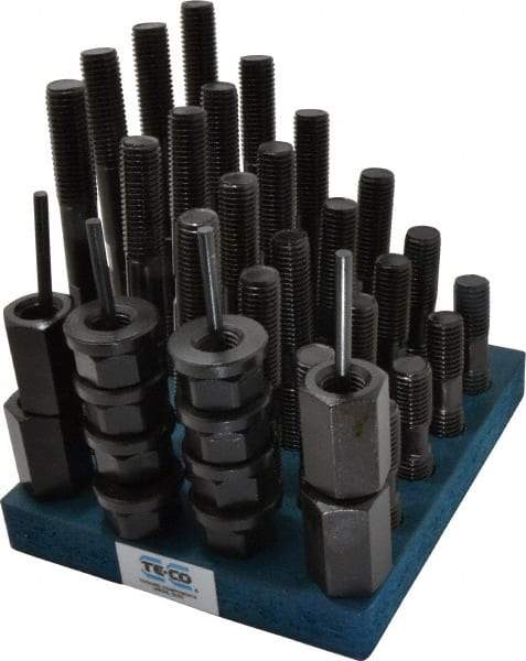 TE-CO - 41 Piece, 3/4-10 Stud, T Nut & Stud Kit - 3, 4, 5, 6, 7, 8" Stud Lengths - All Tool & Supply