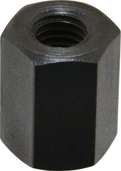 TE-CO - M8x1.25 Metric Coarse, 19mm OAL Steel Standard Coupling Nut - Black Oxide Coated, 14mm Width Across Flats - All Tool & Supply