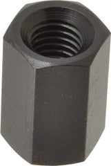 TE-CO - M10x1.50 Metric Coarse, 24mm OAL Steel Standard Coupling Nut - Black Oxide Coated, 16mm Width Across Flats - All Tool & Supply