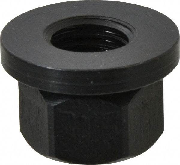 TE-CO - M16x2.00, 33mm Flange Diam, 21mm High, 24mm Across Flats, Flange Nut - Grade 12L14 Steel, Black Oxide Finish, 5" Flange Height, TCMAI - All Tool & Supply