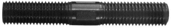 TE-CO - 1/2-13 6" OAL Equal Double Threaded Stud - Steel, Black Oxide Finish, 1-1/2" Equal Thread Length - All Tool & Supply