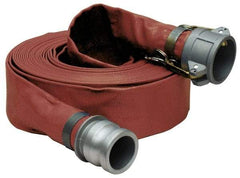 Alliance Hose & Rubber - -5 to 130°F, 4" Inside x 4" Outside Diam, PVC Liquid Suction & Discharge Hose - Brown, 100' Long, 100 psi Working Pressure - All Tool & Supply