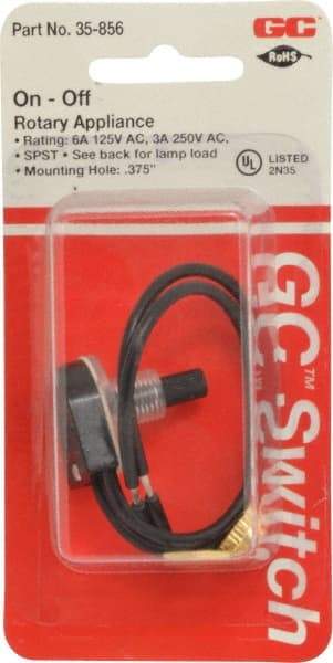 GC/Waldom - 3/8 Inch Mount Hole, Rotary Switch - All Tool & Supply