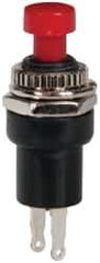 GC/Waldom - 0.281 Inch Mount Hole, Miniature Pushbutton Switch Only - Round, Red Pushbutton, Nonilluminated, Momentary (MO), Off-On - All Tool & Supply