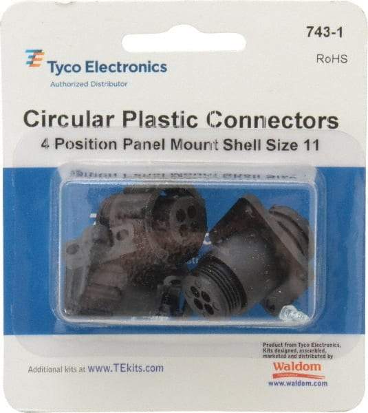 Tyco/Amp - Panel Mount Plug and Receptacle Kit - 11 to 4 AWG Compatible Wire Size - All Tool & Supply