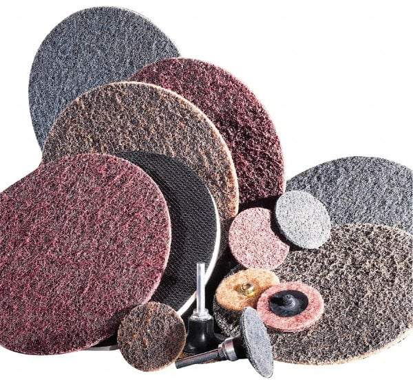 3M - 48" Diam, Aluminum Oxide Hook & Loop Disc - Medium Grade, Nonwoven, Series SC-DH - All Tool & Supply