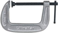 Gibraltar - Light-Duty 2-1/2" Max Opening, 1-7/16" Throat Depth, Cast Iron Standard C-Clamp - 600 Lb Capacity, 0" Min Opening, Standard Throat Depth, Malleable Cast Iron Screw - All Tool & Supply