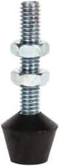 De-Sta-Co - 5/16-18 Carbon Steel Cap Tip Clamp Spindle Assembly - 39.12mm Thread Length, 57.15mm OAL, Flat Tip Cap, 0.83" Tip Surface Diam, Use with Toggle Clamps - All Tool & Supply