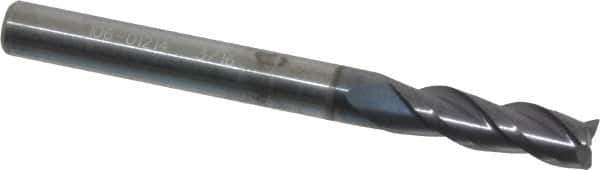 ProMax - 3/16", 3 Flute, Single End, Solid Carbide, 0.01" Corner Radius End Mill - 2" OAL, 35° Helix, Right Hand Flute, 5/8" LOC, Right Hand Cut - All Tool & Supply