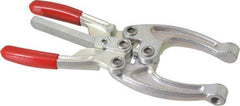 De-Sta-Co - 5337.87 N Load Capacity, 2.56" Throat Depth, 9.19" OAL, Carbon Steel, C Style Plier Clamp - M10x1.25 Spindle, 4.06" Open Throat Height, Red Handle, Spindle End - All Tool & Supply