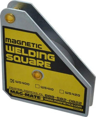 Mag-Mate - 3-3/4" Wide x 3/4" Deep x 4-3/8" High, Rare Earth Magnetic Welding & Fabrication Square - 75 Lb Average Pull Force - All Tool & Supply