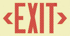 NMC - Exit, Plastic Exit Sign - 13" Wide x 7-1/2" High, Reflective - All Tool & Supply