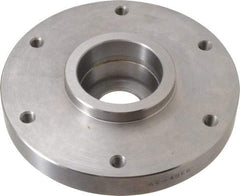 Buck Chuck Company - Adapter Back Plate for 6" Diam Self Centering Lathe Chucks - 4° Taper Mount, 1.32" Through Hole Diam, 4.906mm ID, 6-1/2" OD, 1.12" Flange Height, Steel - All Tool & Supply