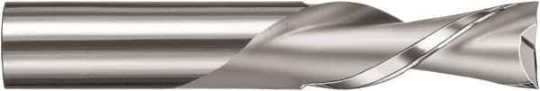 SGS - 1/2" Cutting Diam x 1-1/2" Length of Cut, 2 Flute, Downcut Spiral Router Bit - Uncoated, Right Hand Cut, Solid Carbide, 3-1/2" OAL x 1/2" Shank Diam, Square End - All Tool & Supply