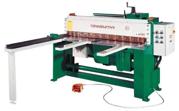 Tennsmith - 52-1/4 Inch Long Blade, Electric Power Floor Shear - 72 Inch Wide x 27 Inch Deep x 56 Inch High, 0.0787 Inch Stainless Steel Capacity, 0.1378 Inch Mild Steel Capacity, 24 Inch Back Gauge Range - All Tool & Supply