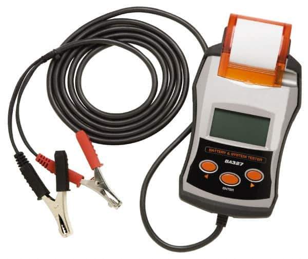 Solar - 6 to 24 Volt Digital Battery & System Tester with Integrated Printer - 40 to 2,000 CCA Range, 10' Cable - All Tool & Supply